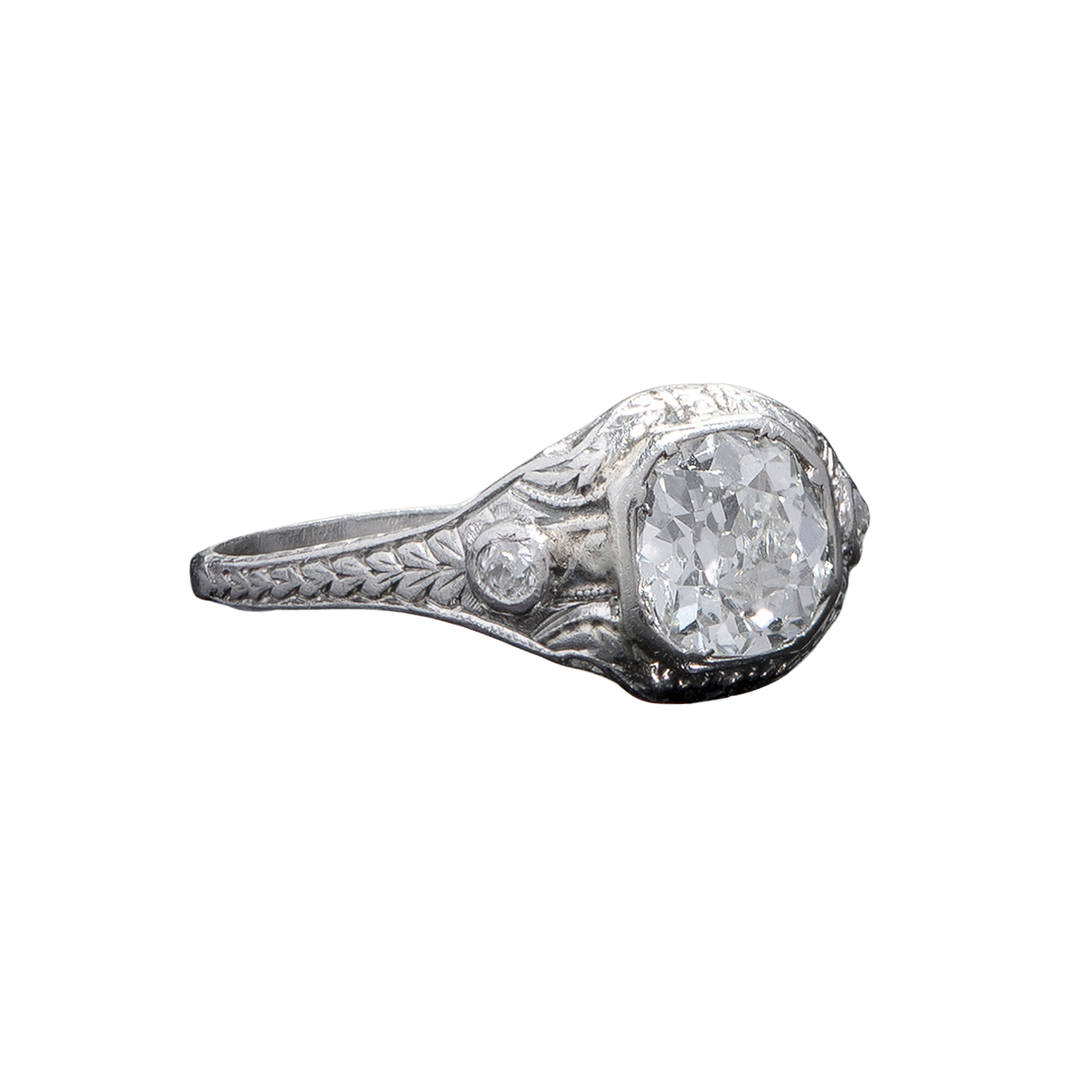 Art Deco Platinum & Diamond Engagement Ring 1.02ct