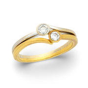 Art Nouveau 18k/Platinum Diamond Ring