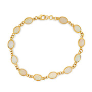 Estate 14k Opal Link Bracelet