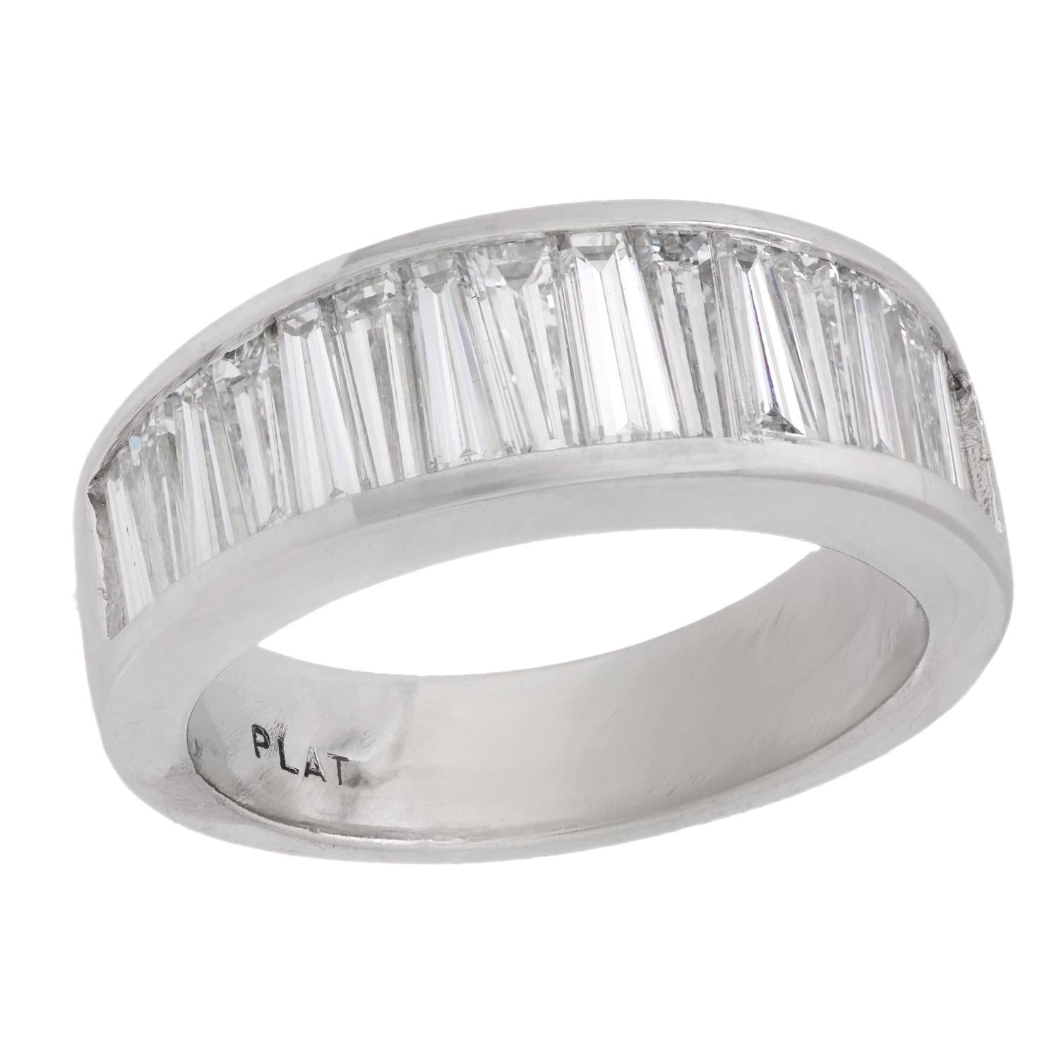 Estate Platinum Diamond Half Band