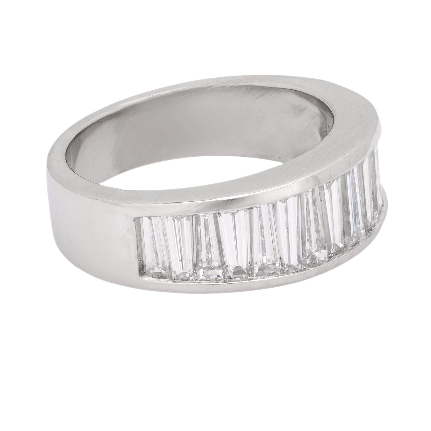 Estate Platinum Diamond Half Band