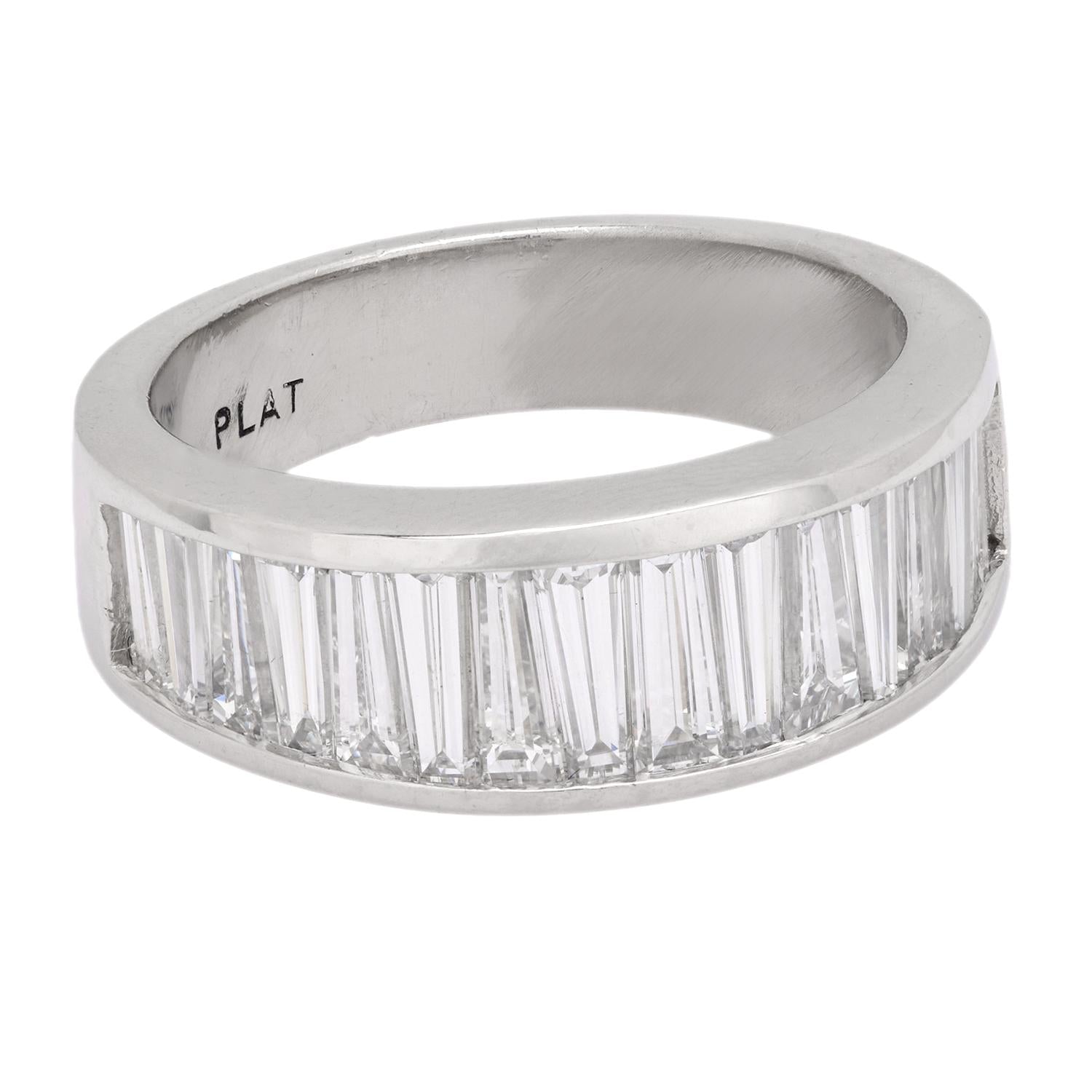 Estate Platinum Diamond Half Band