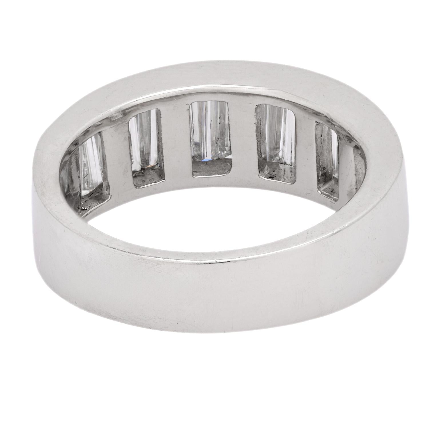 Estate Platinum Diamond Half Band