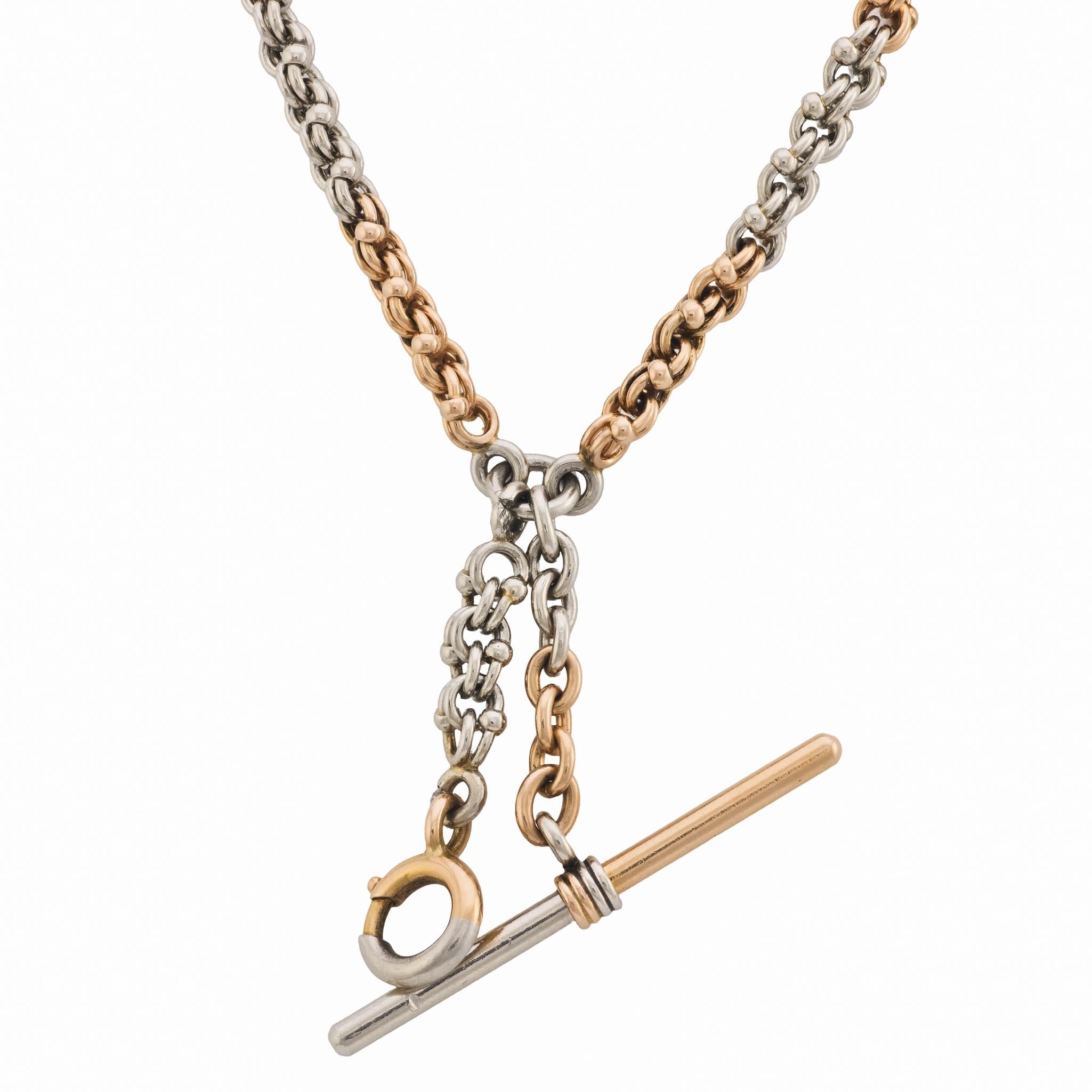 Edwardian 14k & Platinum Chain Necklace