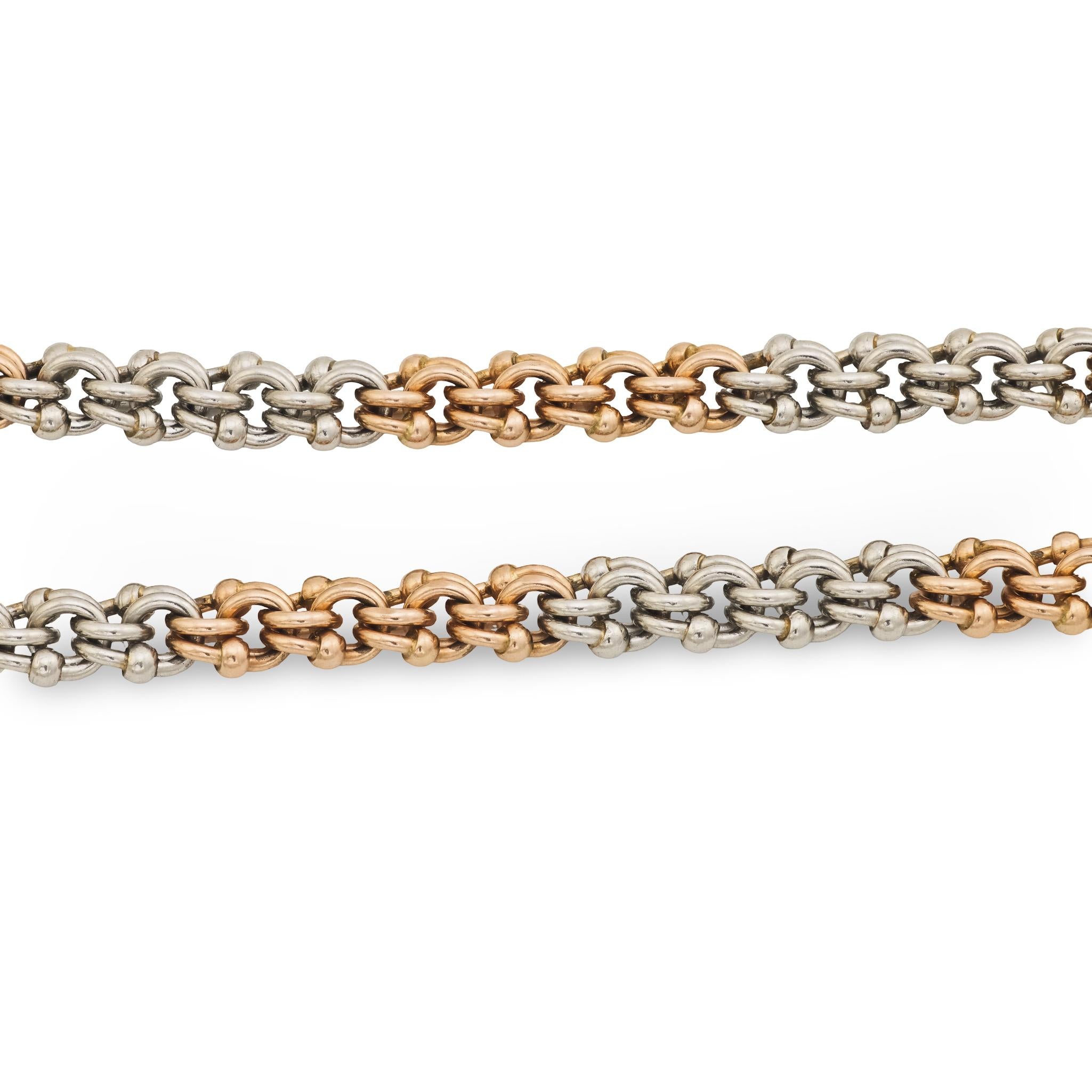 Edwardian 14k & Platinum Chain Necklace