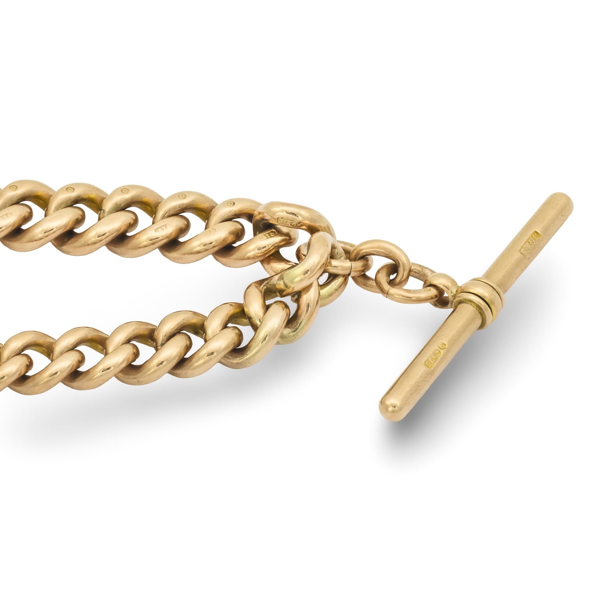 Victorian 9k Watch Chain Necklace 16"