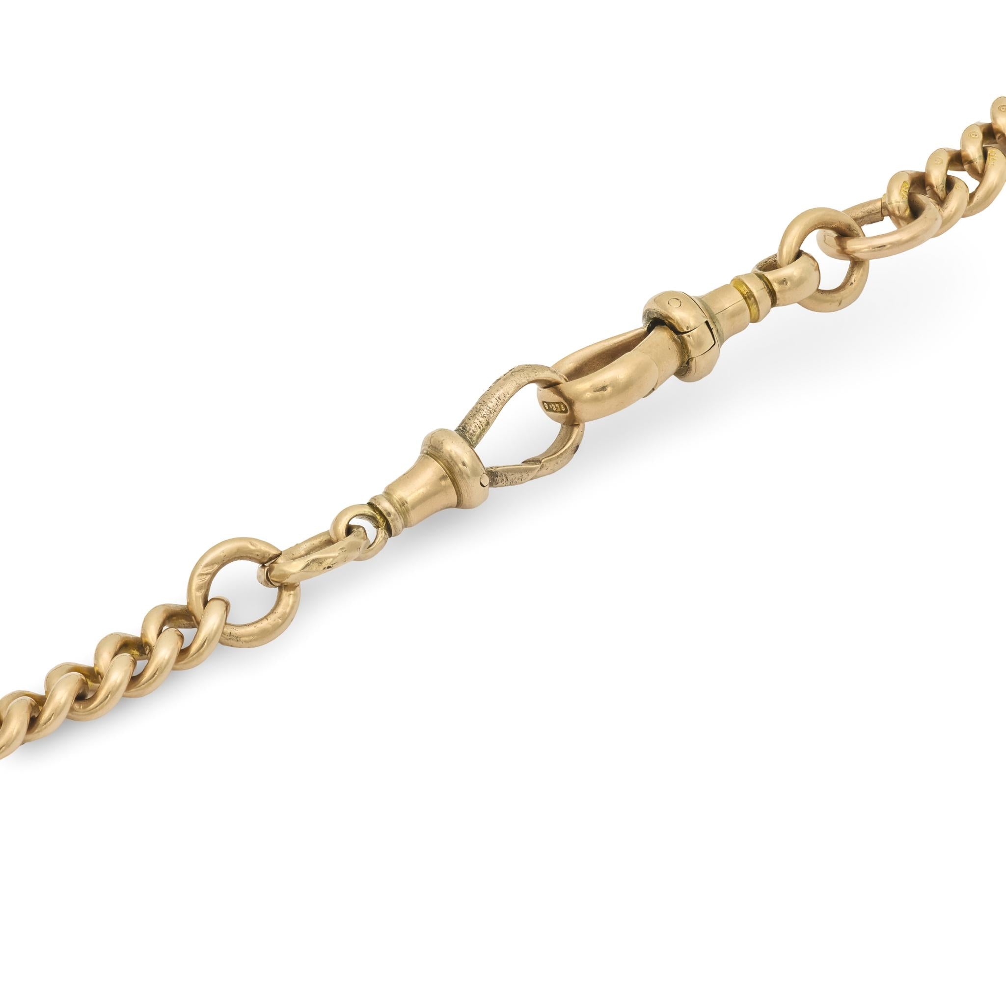 Victorian 9k Watch Chain Necklace 16"