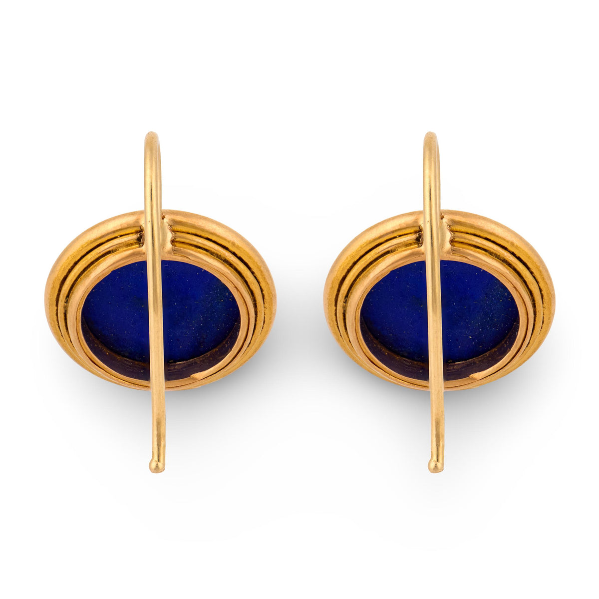 Victorian 14k Lapis Dangle Earrings