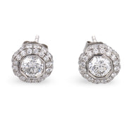 ARYA Estate 14k Diamond Halo Earrings