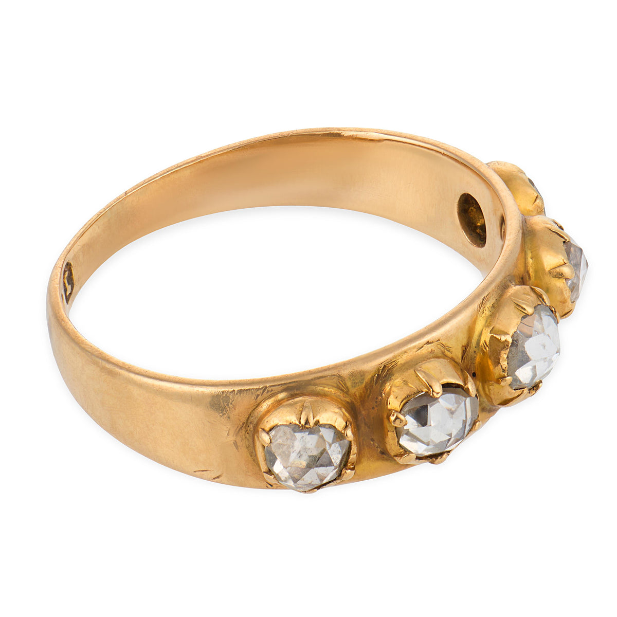 Victorian English 15k Diamond Half Band