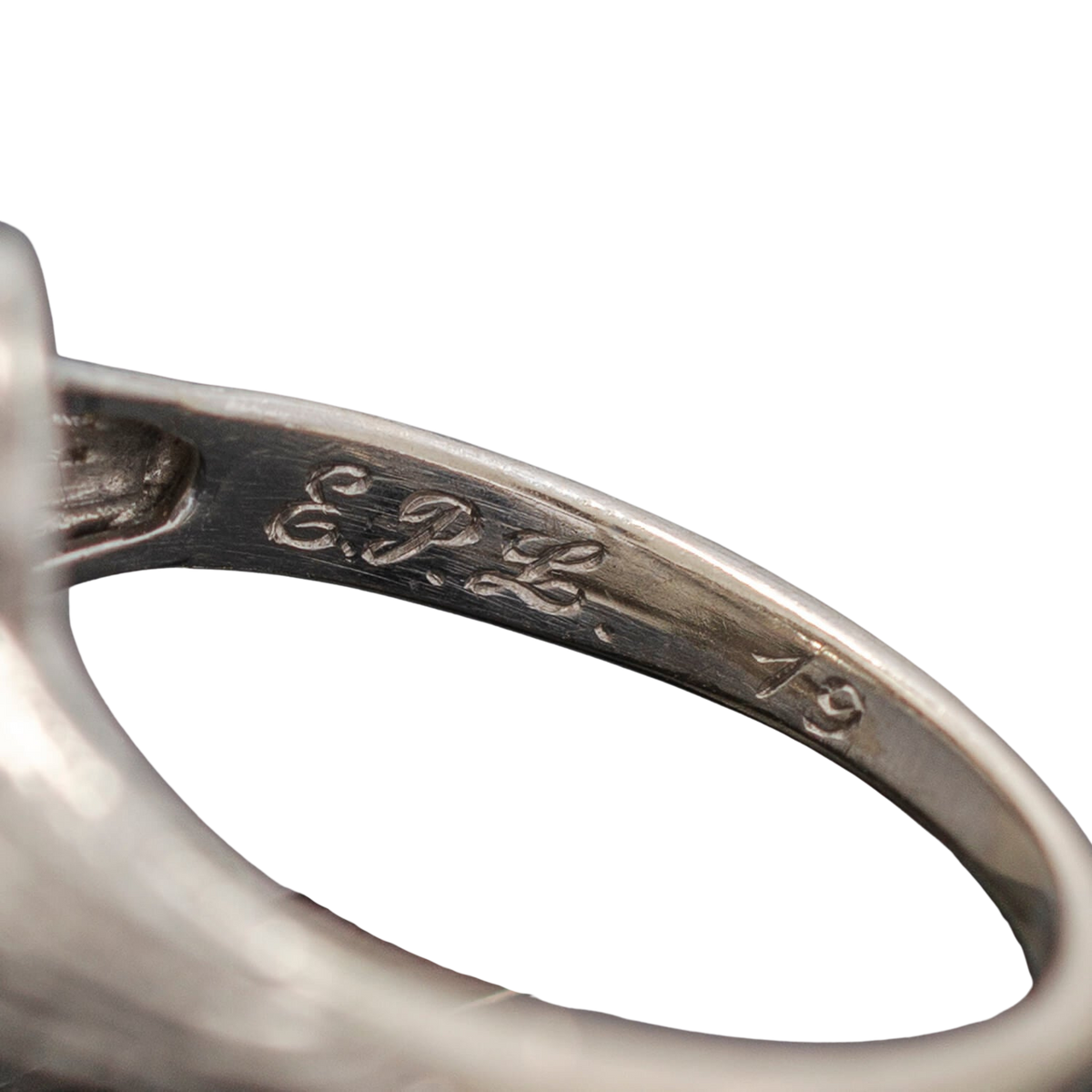 Edwardian 14kt White Gold + Old European Cut Diamond Engagement Ring 1.18ctw