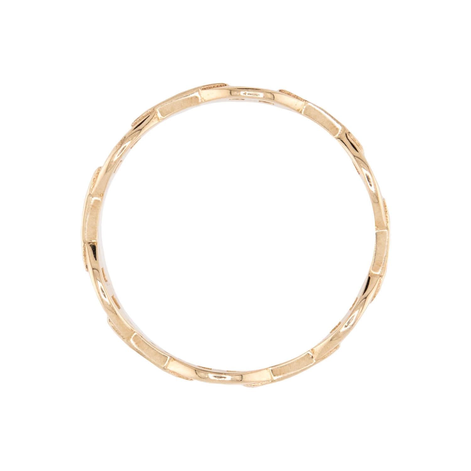Estate 14k and Diamond Anchor Link Ring