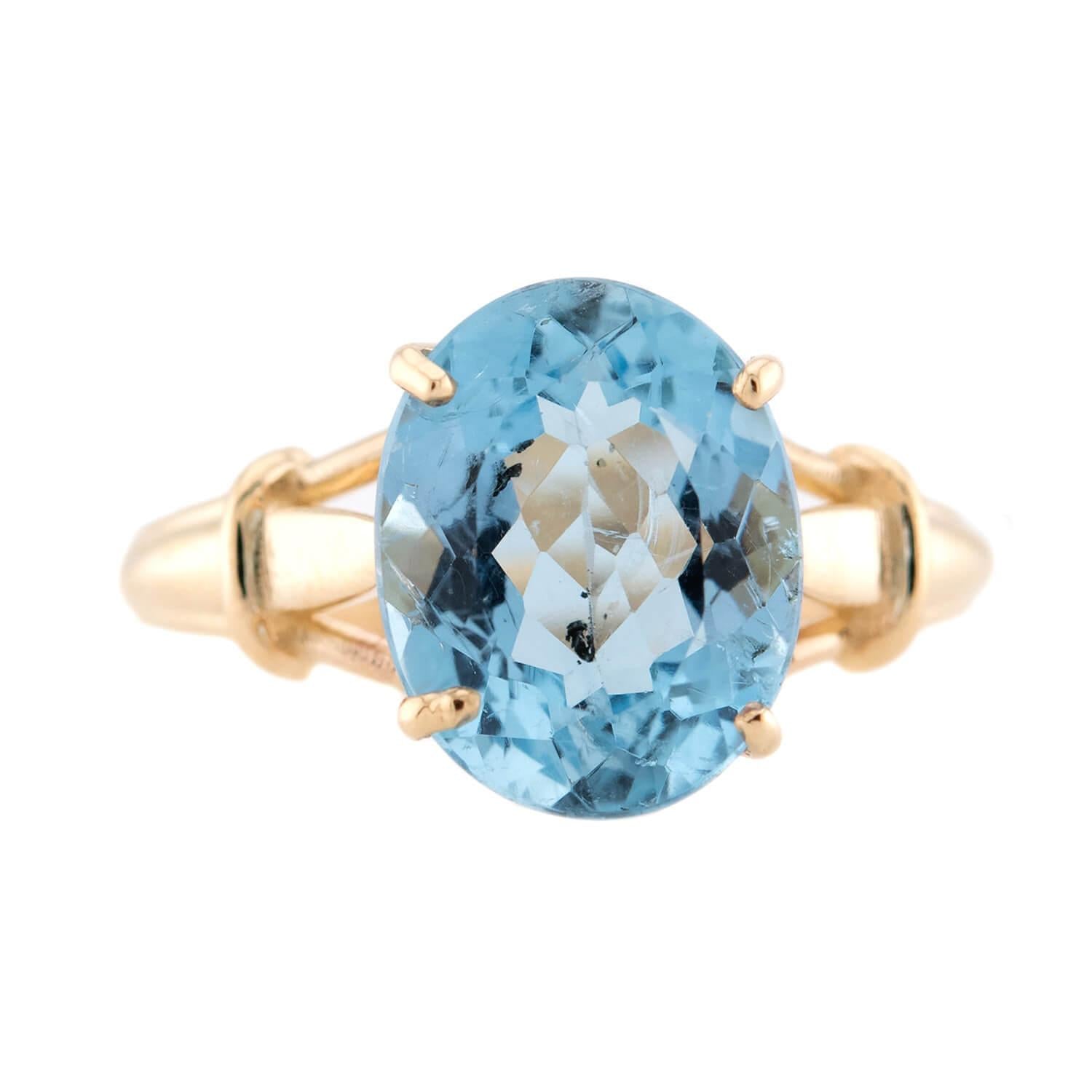 Estate 14k Aqua Ring