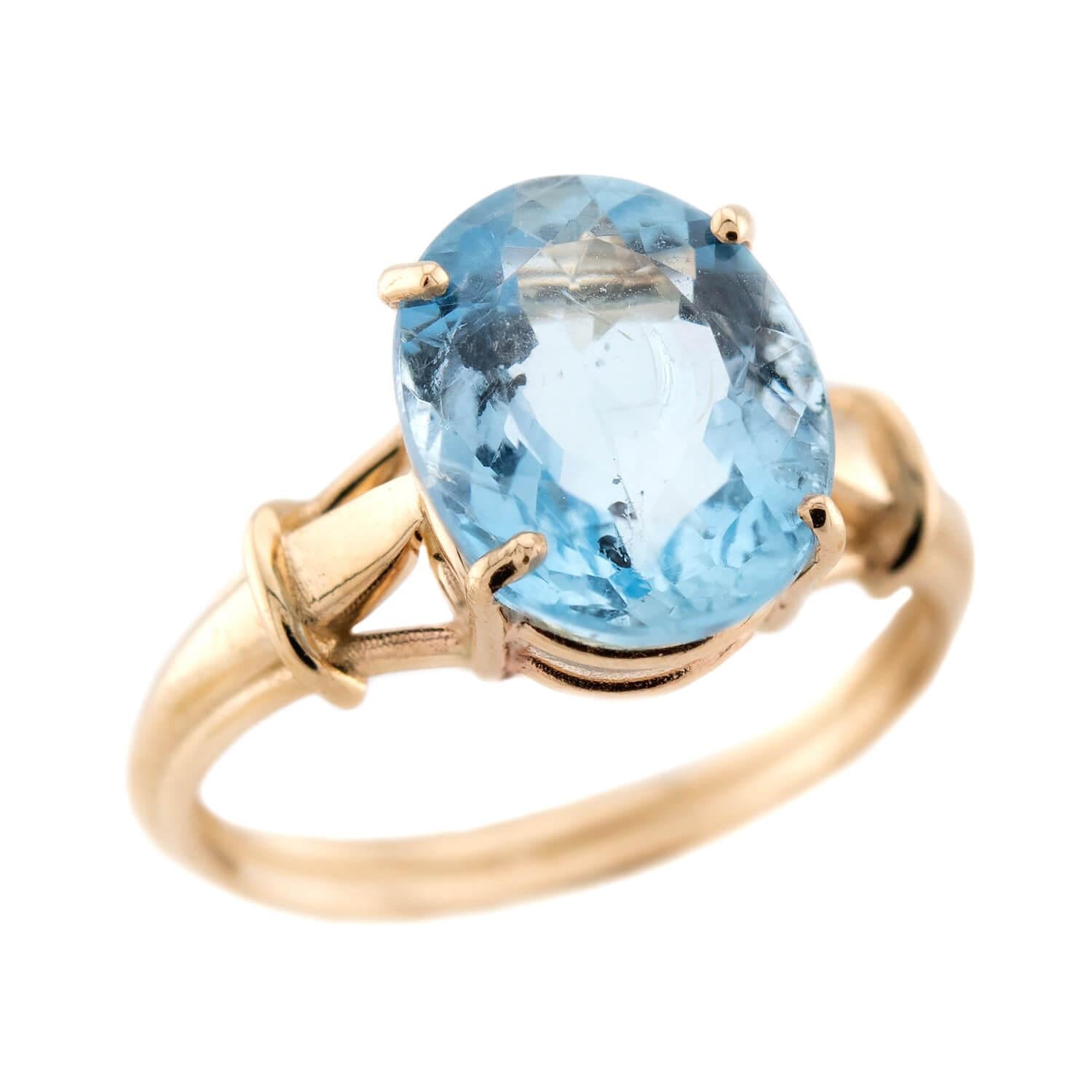 Estate 14k Aqua Ring