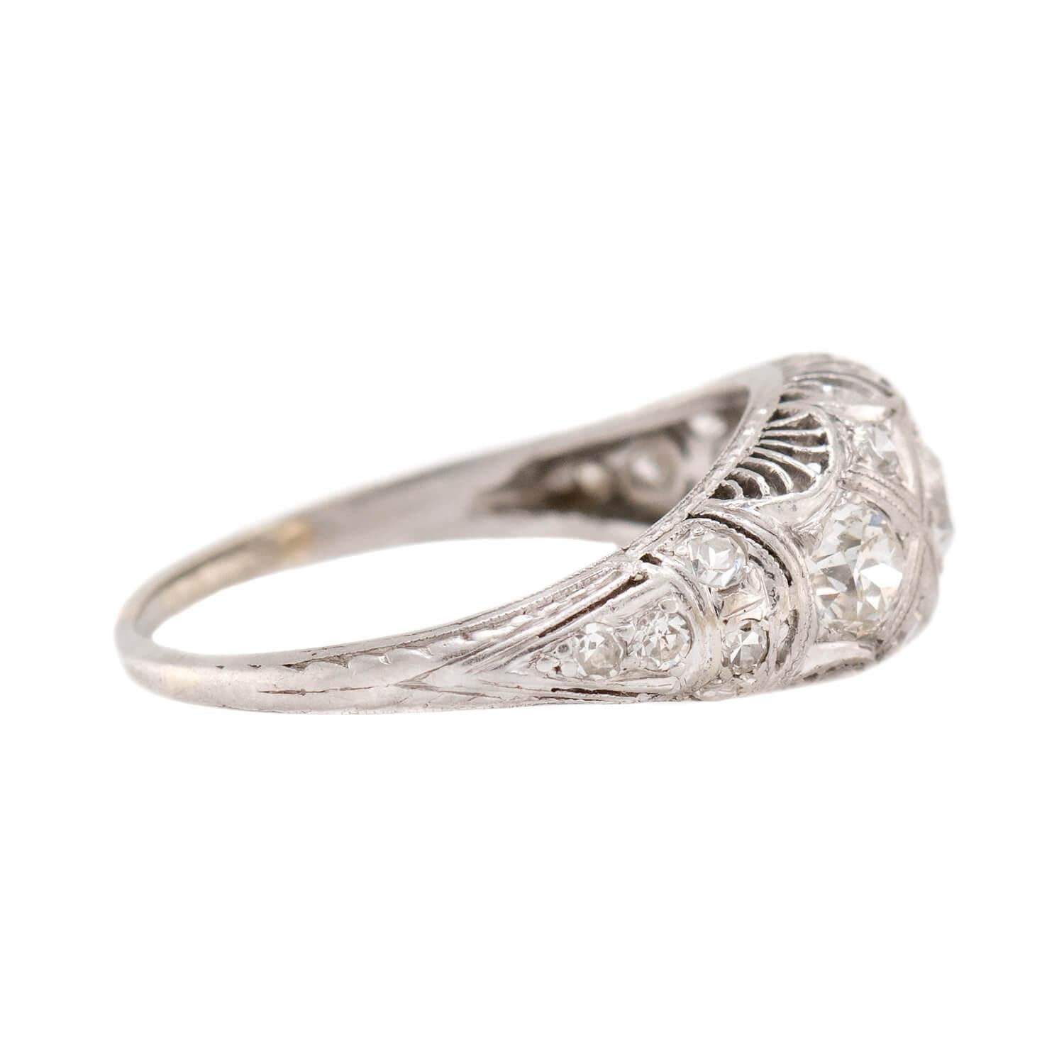 Art Deco Platinum Diamond Ring