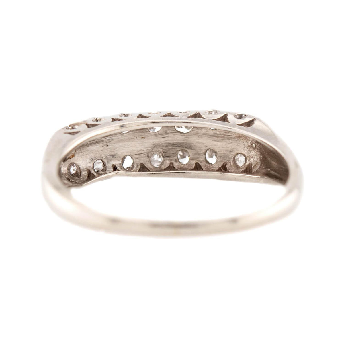 Art Deco 14k Diamond Half Band