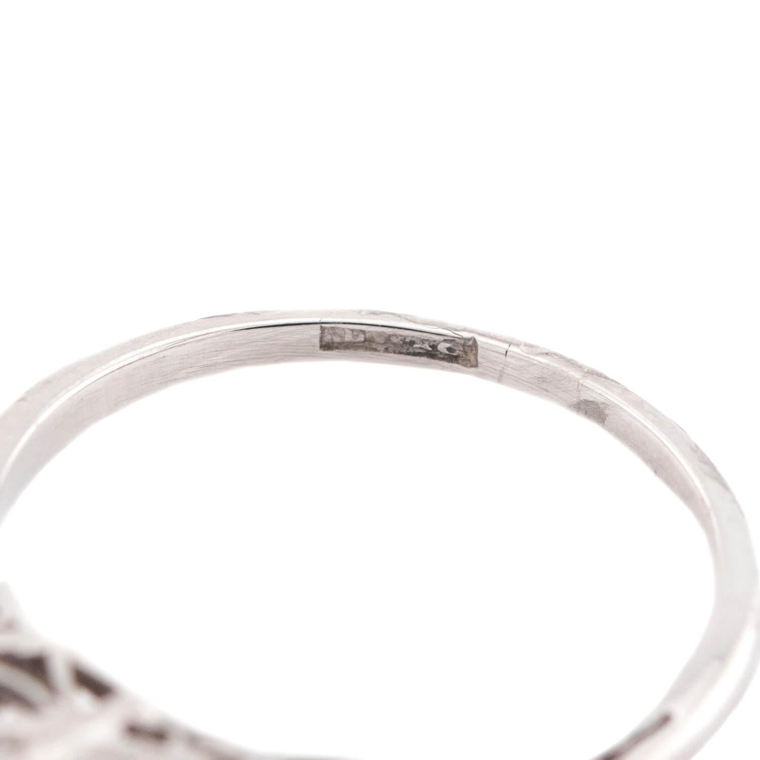 Art Deco Platinum GIA Diamond Engagement Ring 1.54ct