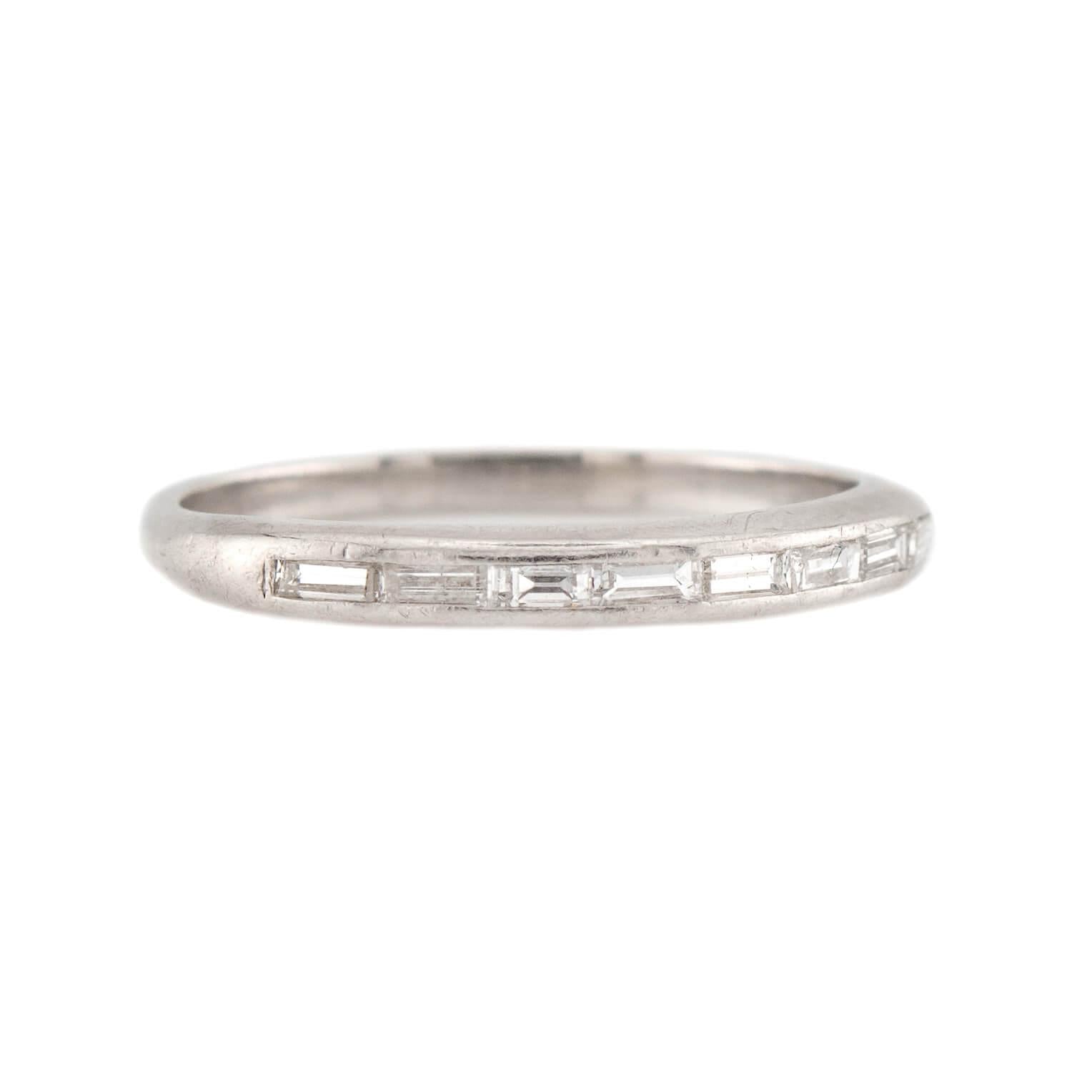 Art Deco Platinum Diamond Eternity Band