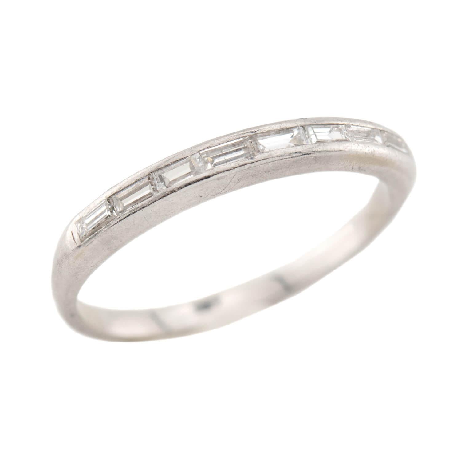 Art Deco Platinum Diamond Eternity Band
