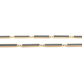 Estate 14k & Black Enamel Link Necklace