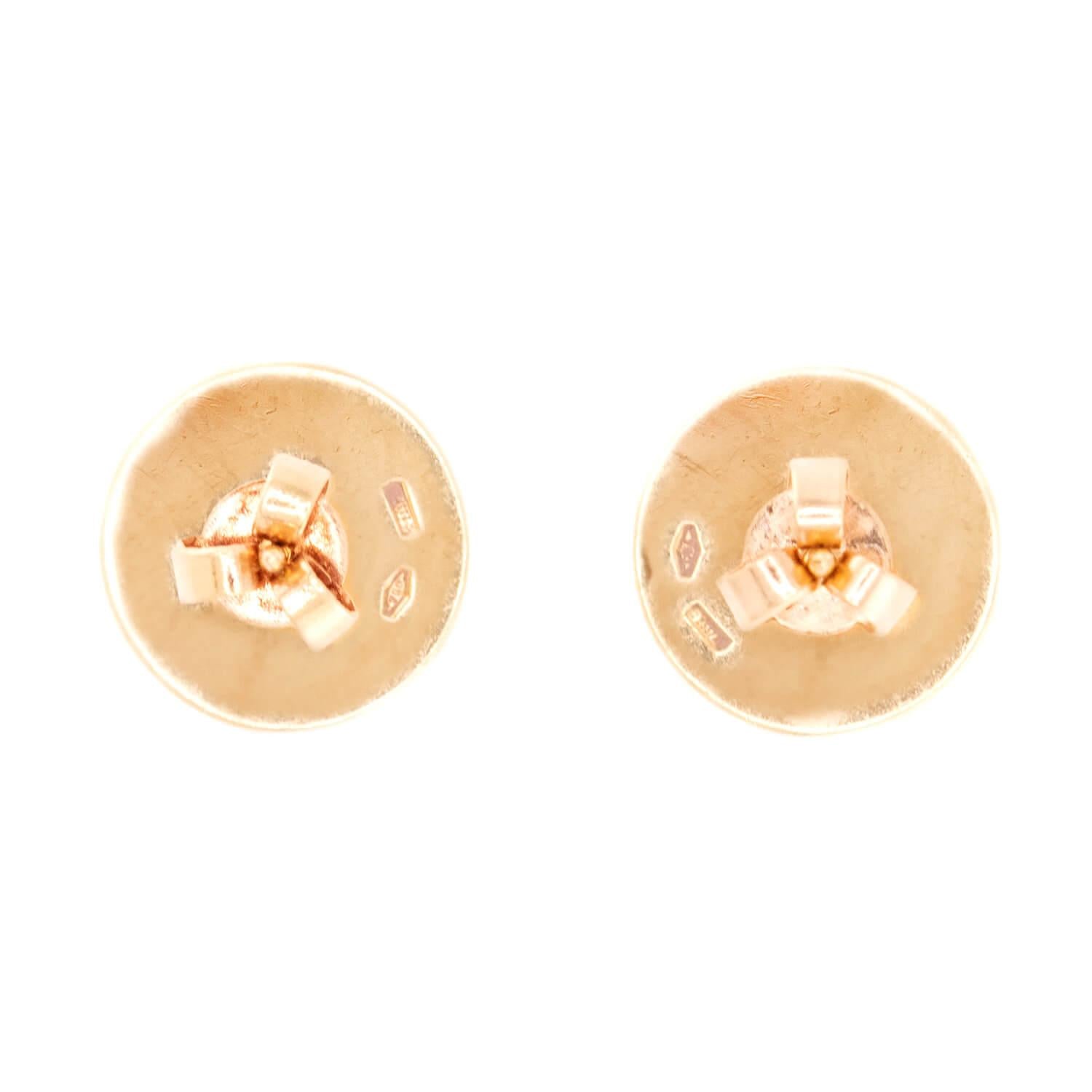 BVLGARI Vintage 18k Onyx Stud Earrings