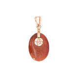 Art Deco Chinese 14k Carnelian Pendant