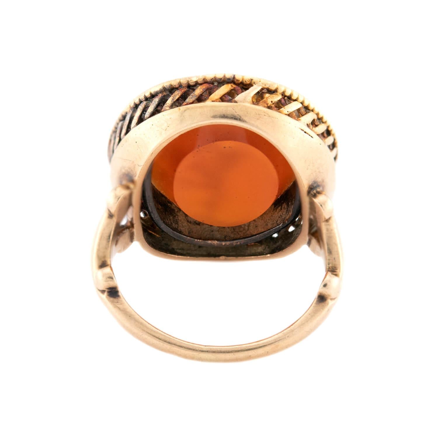 Victorian 18k Carnelian Intaglio Ring