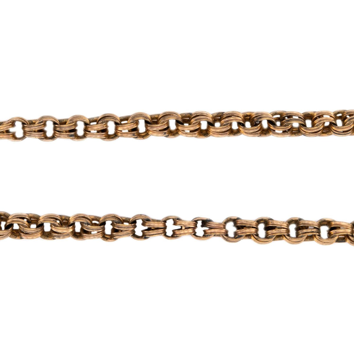 Victorian Gold-Filled Garnet Griffin-Motif Chain Necklace