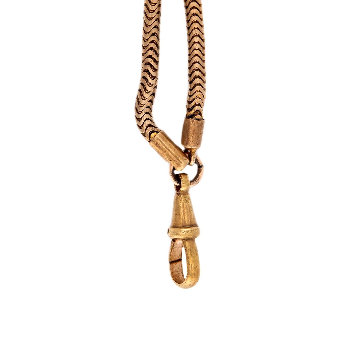 Victorian Gold-Filled Snake Chain Necklace 60"