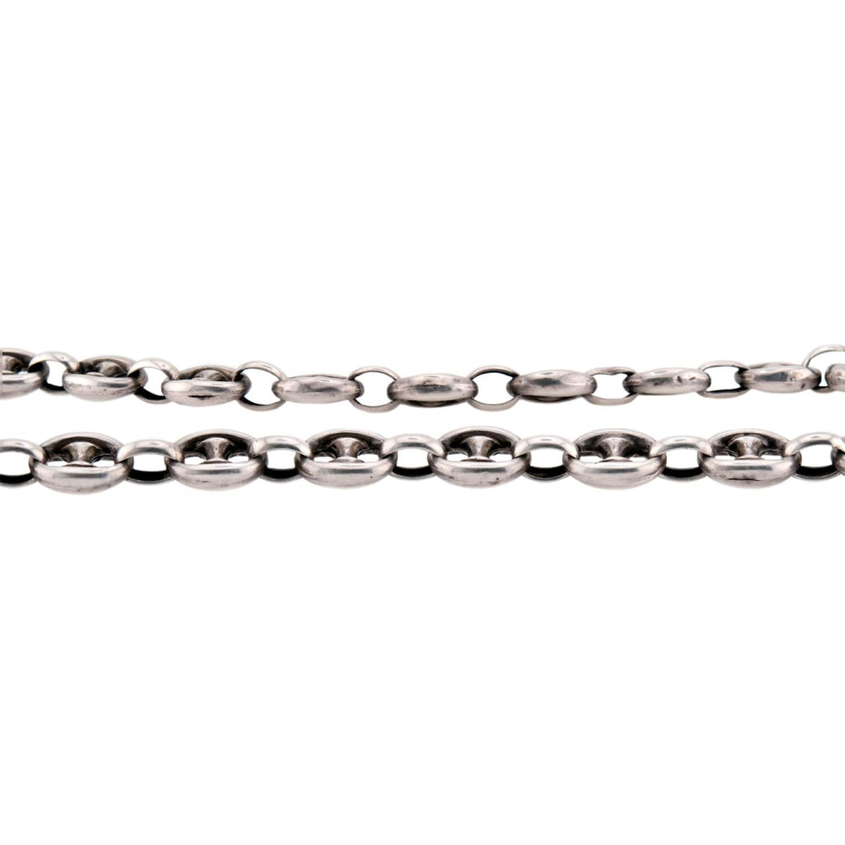 Victorian Sterling Silver "Gucci" Link Necklace