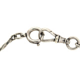Art Deco Sterling Silver Carnelian Muff Chain