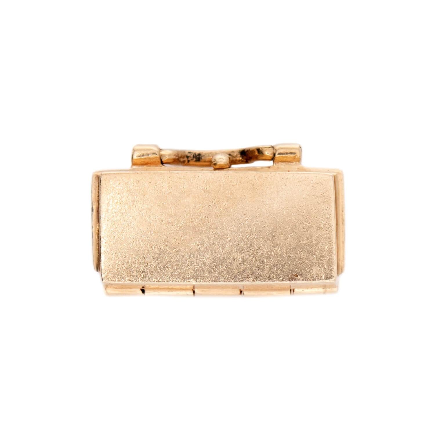 Retro 14k Enamel Doctor's Bag Pendant/Charm