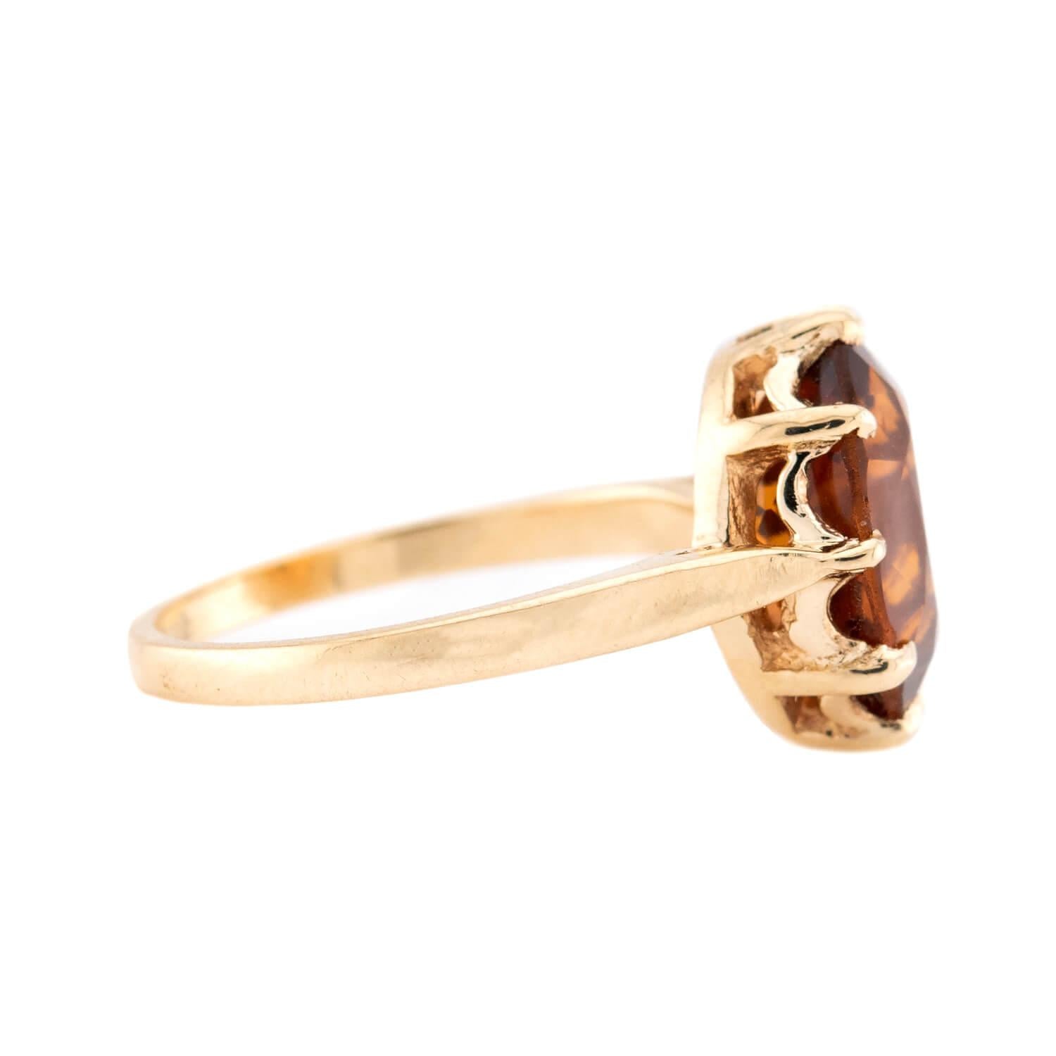 Victorian 10k Madeira Citrine Ring