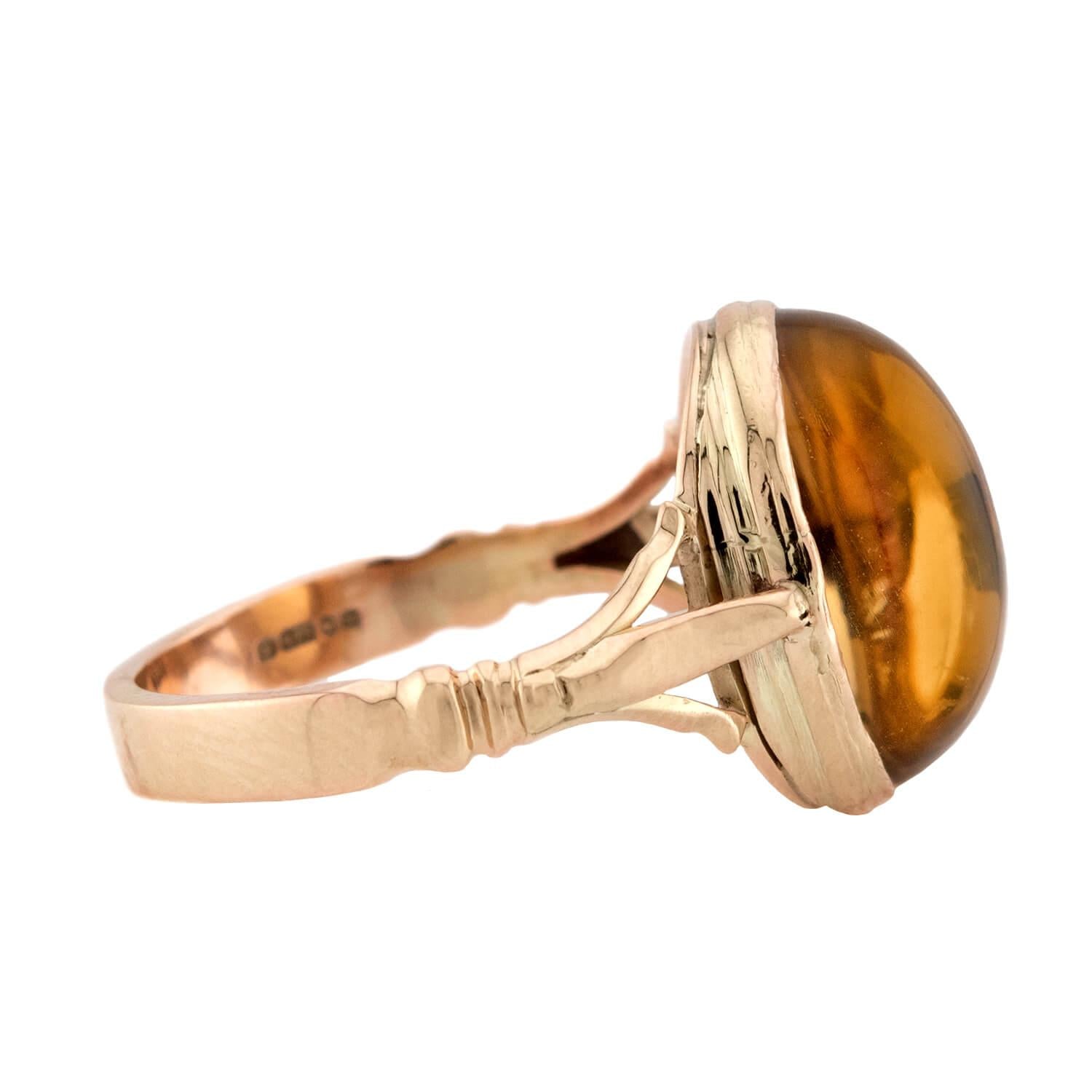 Victorian English 9k Citrine Ring