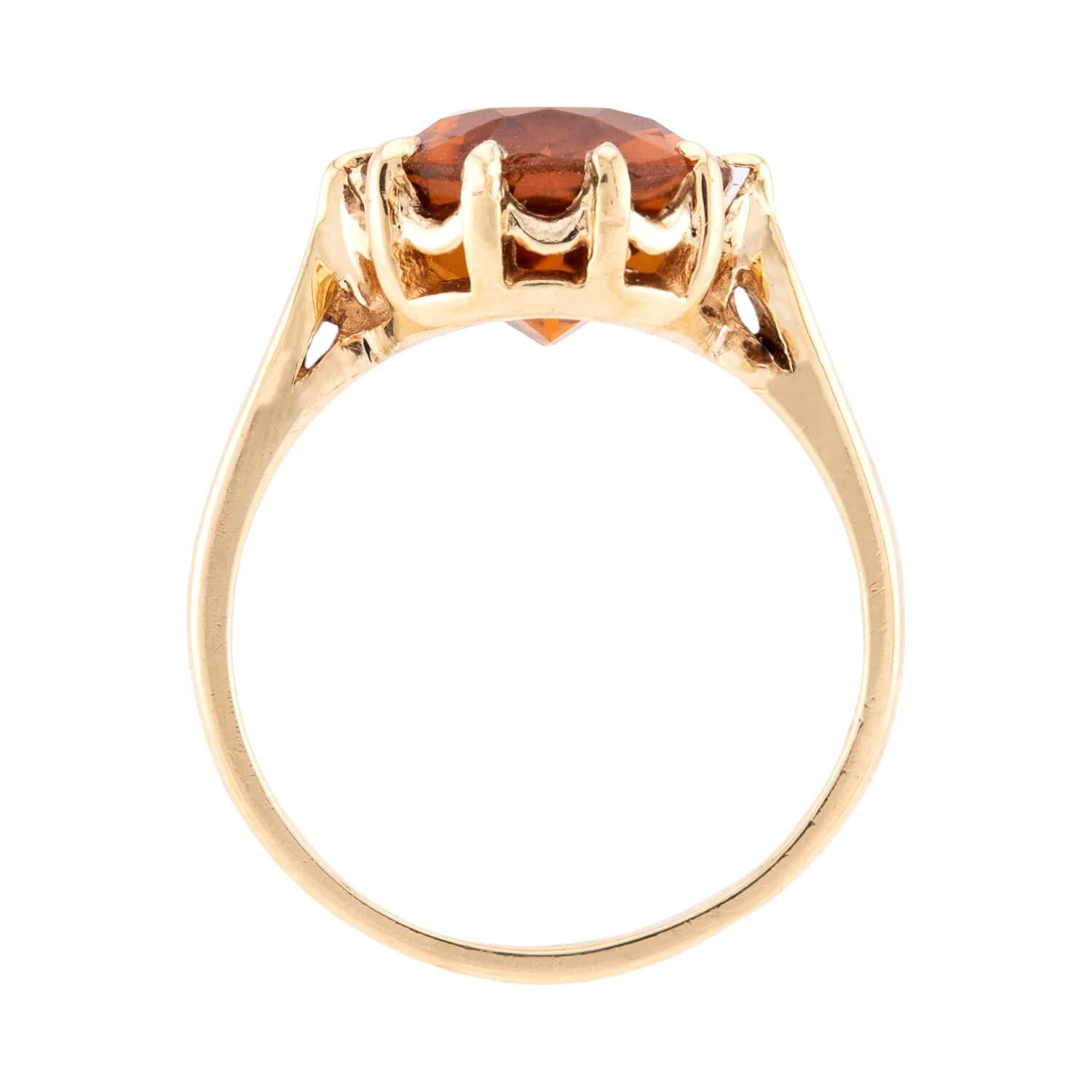 Victorian 10k Madeira Citrine Ring