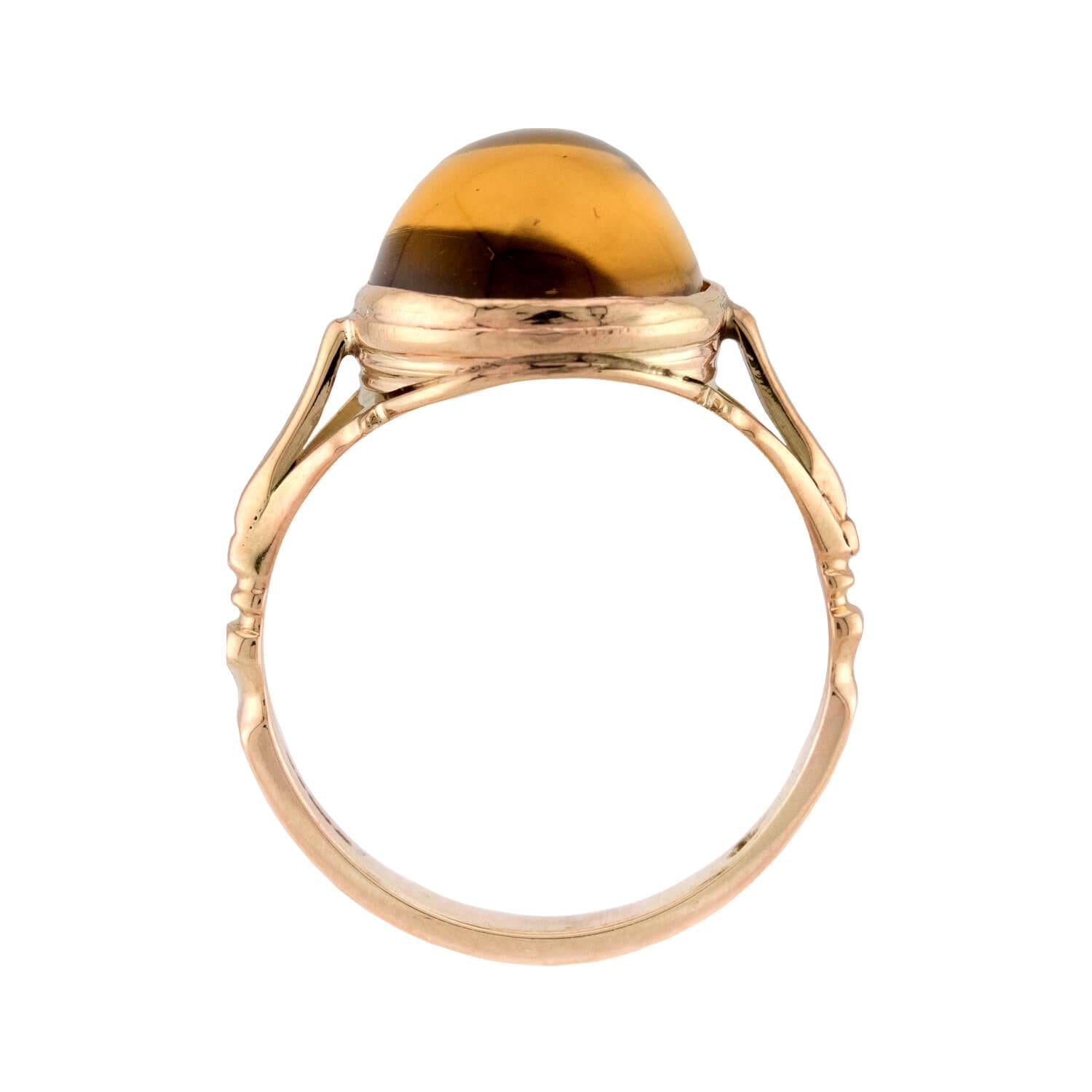 Victorian English 9k Citrine Ring