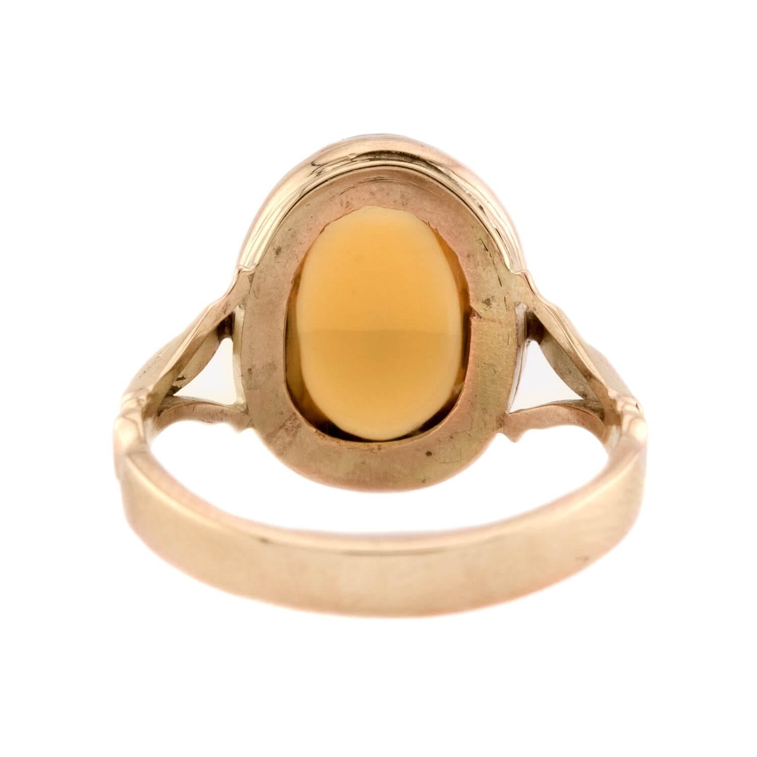 Victorian English 9k Citrine Ring