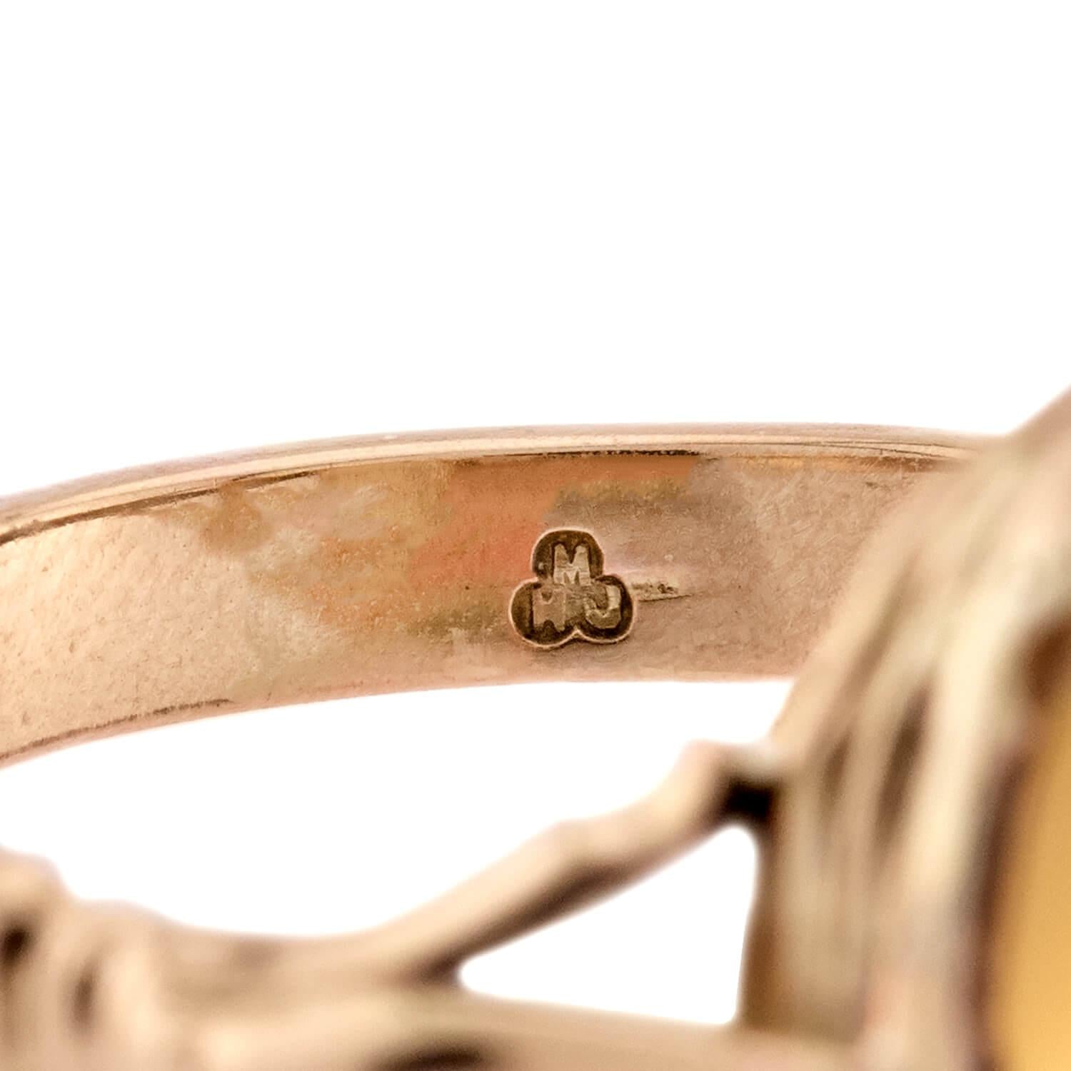 Victorian English 9k Citrine Ring