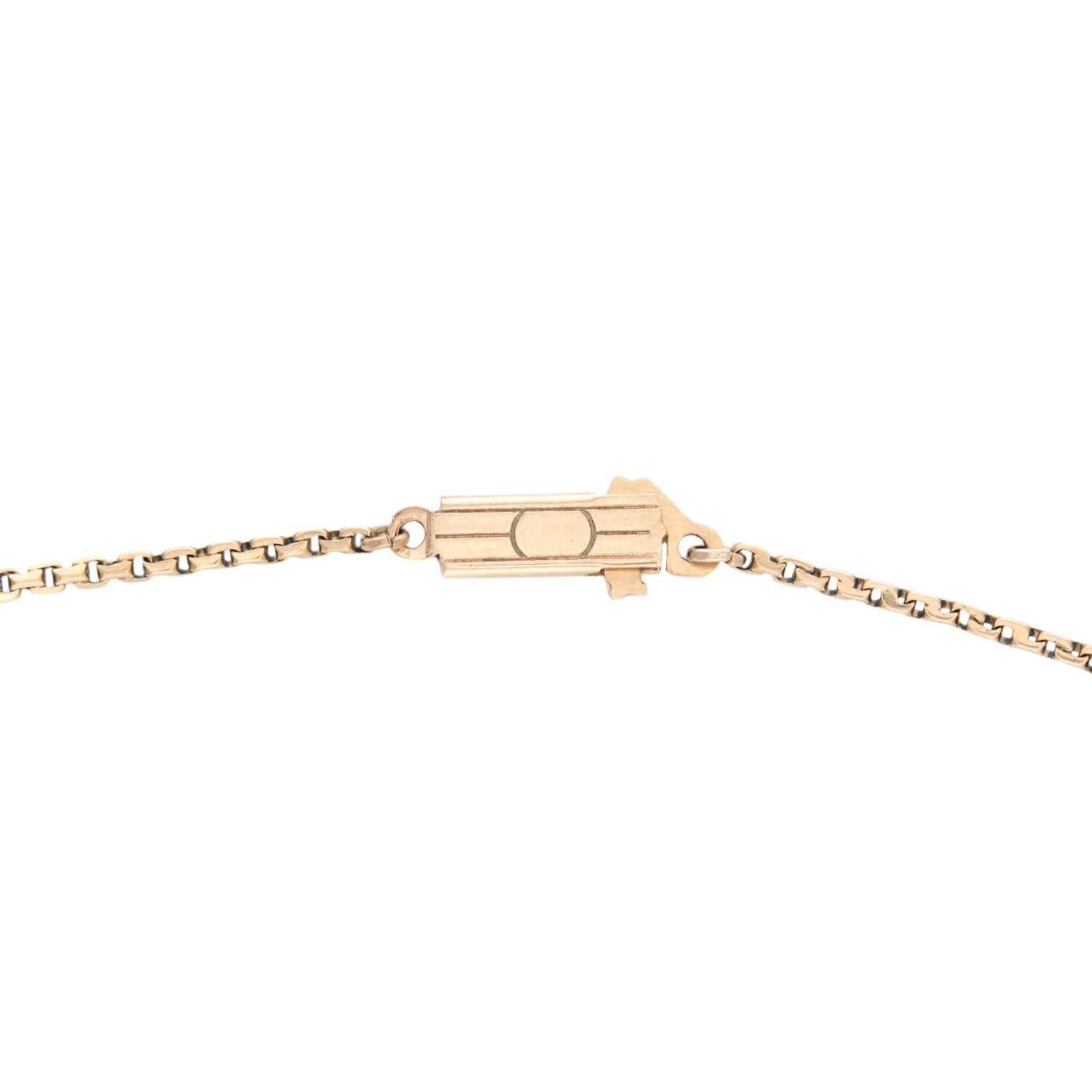 Victorian 18k Coral Figa Charm Pendant Necklace