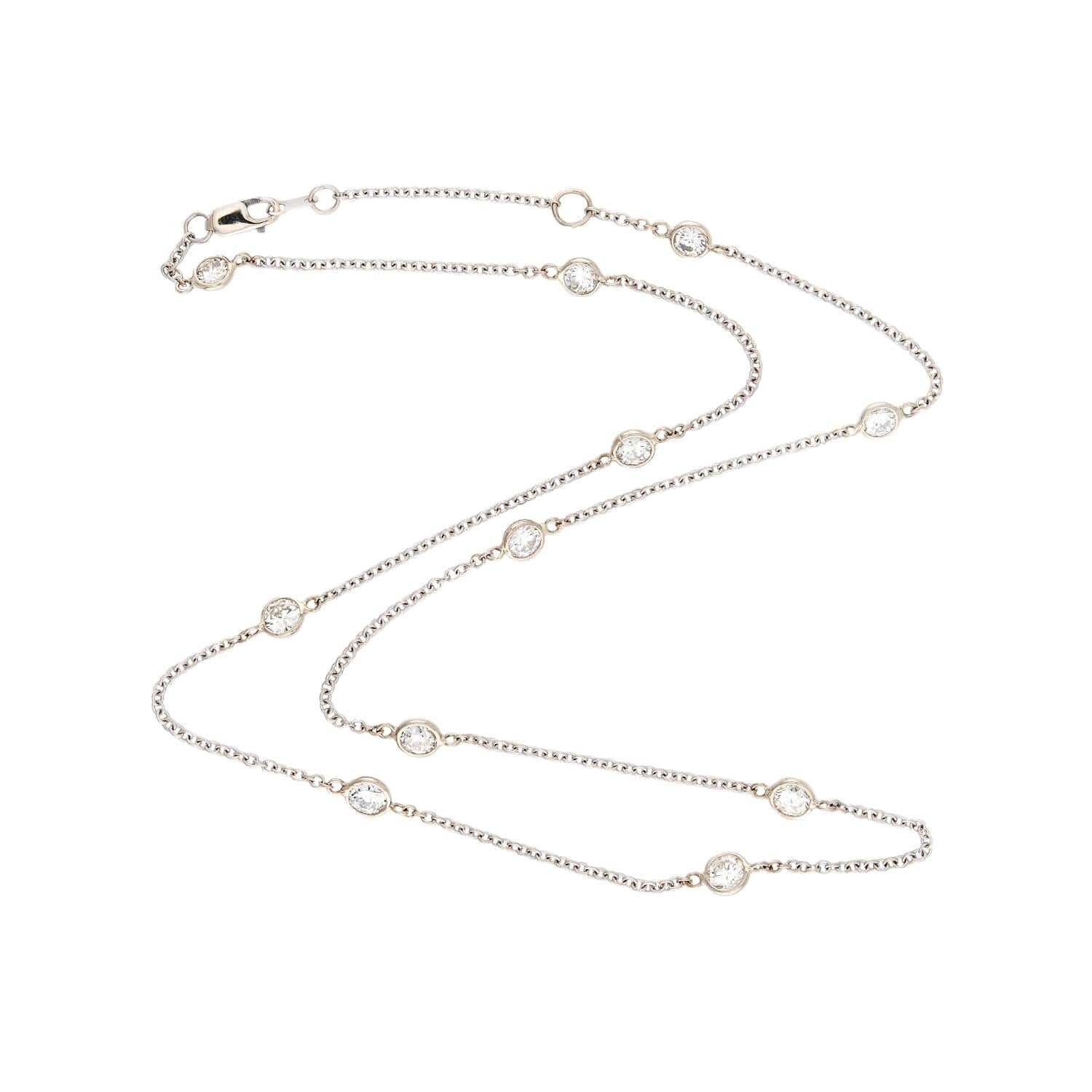 Estate 14k "Diamonds-by-the-Yard" Chain Necklace