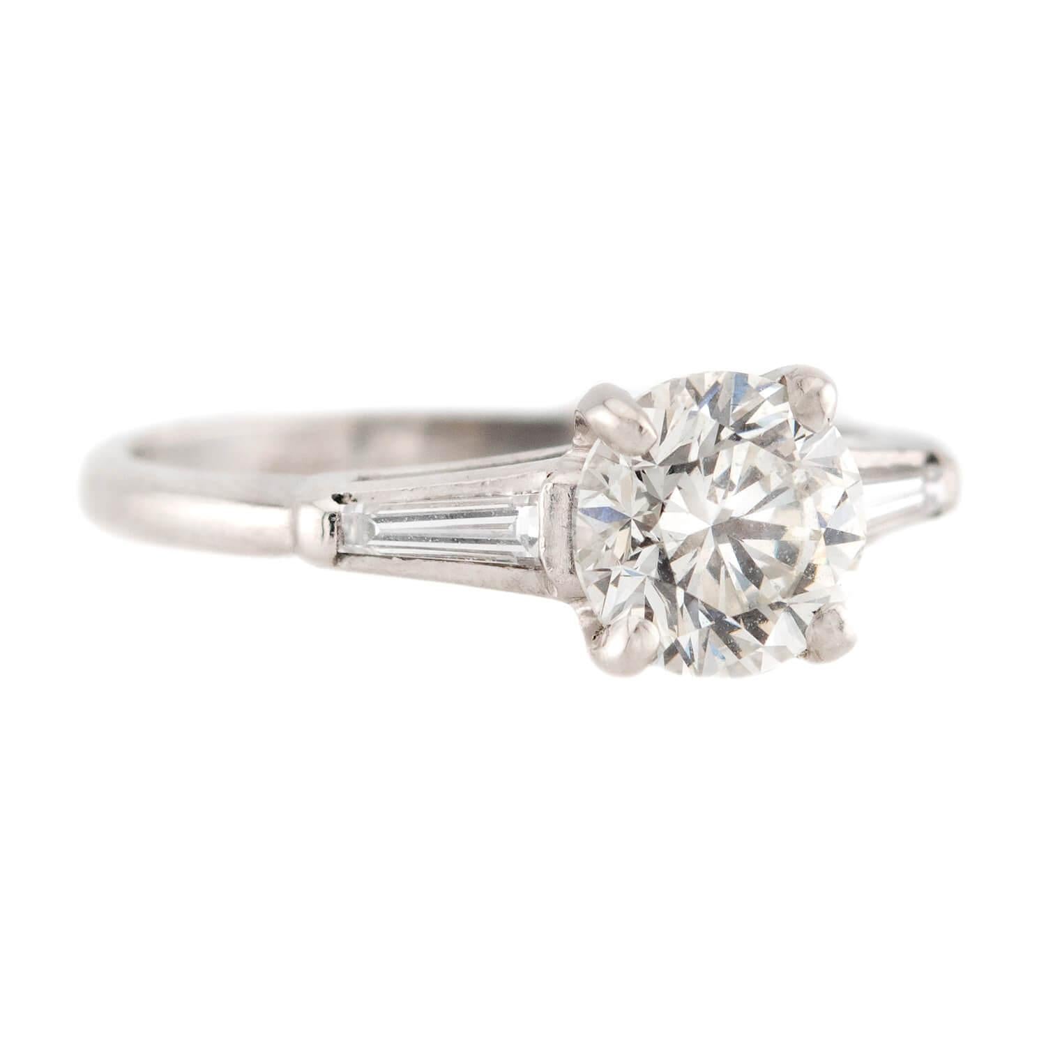 MARCUS & CO. Retro Platinum Diamond Engagement Ring 1.01ct