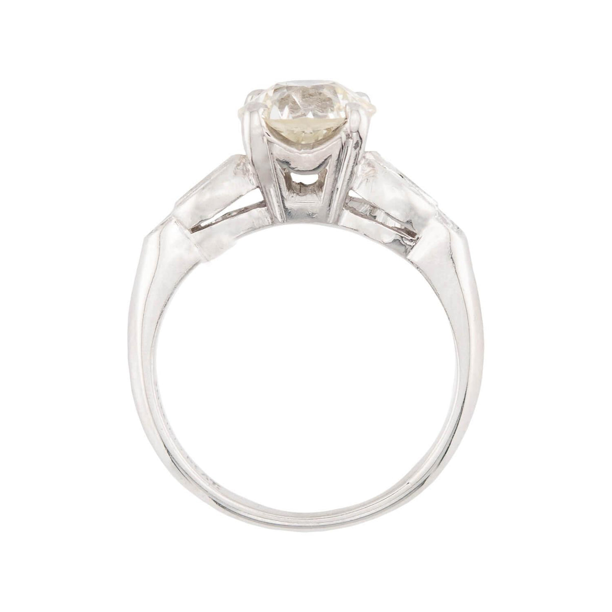 Art Deco Platinum Diamond Engagement Ring 1.73ct