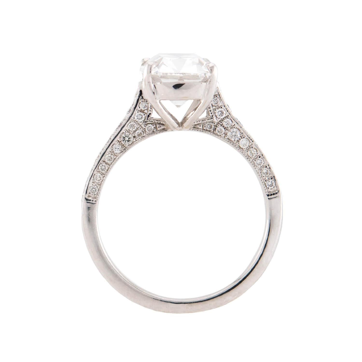 Estate 14k Lab. Diamond Engagement Ring 3.70ct