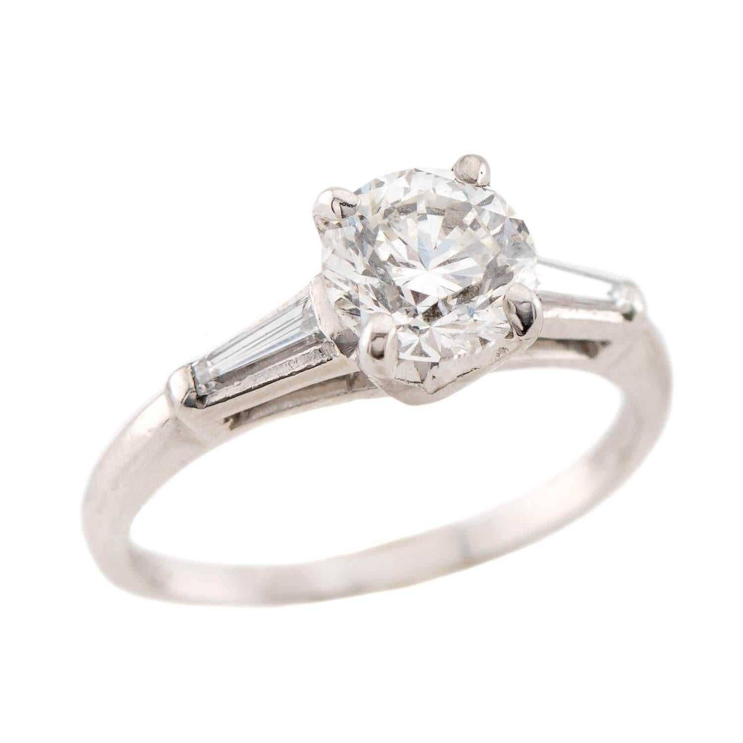 MARCUS & CO. Retro Platinum Diamond Engagement Ring 1.01ct