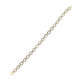 Late Art Deco Platinum Diamond Link Bracelet 2.50ctw