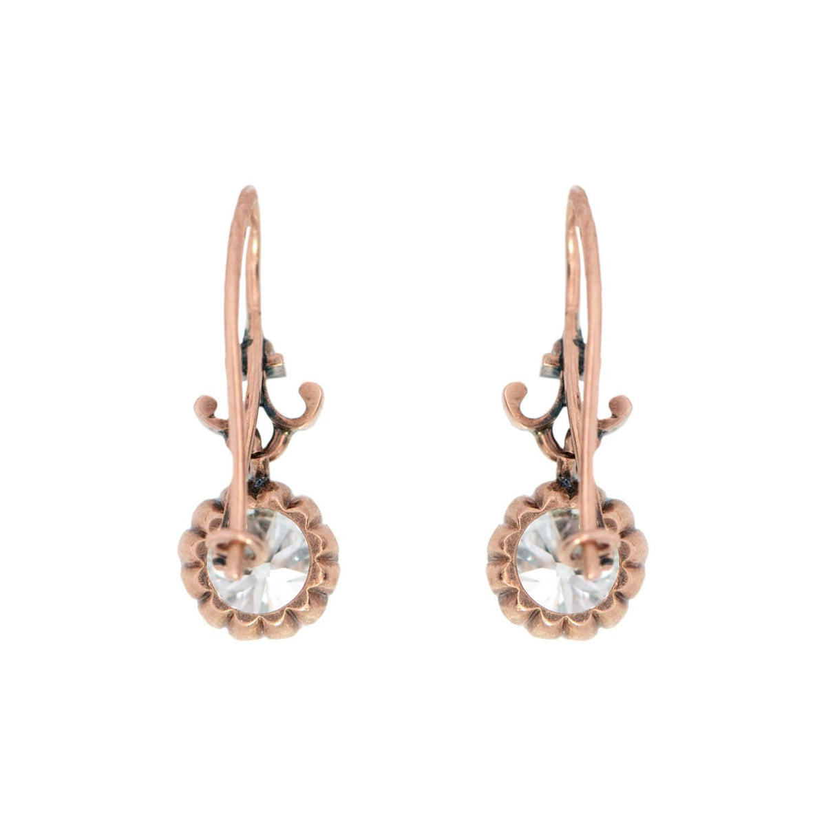 Victorian 14k Diamond Drop Earrings