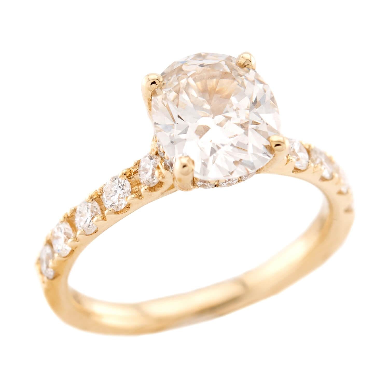 Estate 14k Diamond Engagement Ring 1.86ct