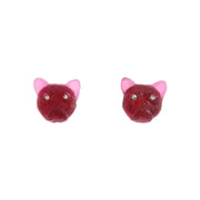 Art Deco Czechoslovakian Glass Dog Earrings