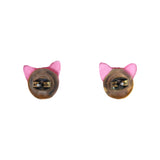 Art Deco Czechoslovakian Glass Dog Earrings