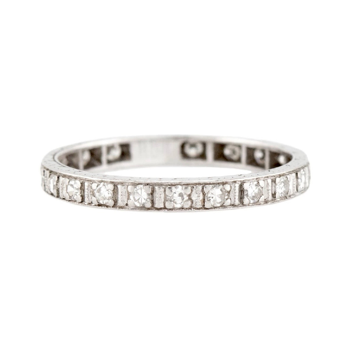 Art Deco Platinum Diamond Eternity Band
